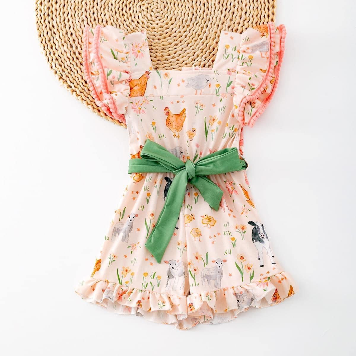 Pretty In The Farm Romper by Okie + Lou