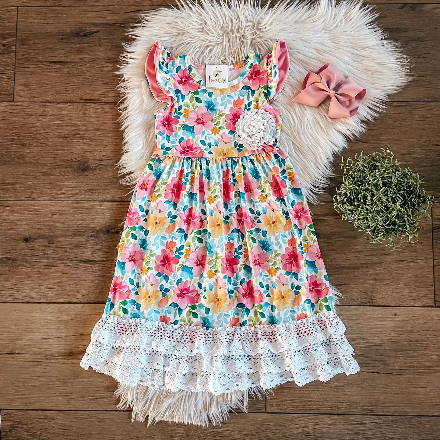 Watercolor Heart Lace Maxi Dress By TwoCan