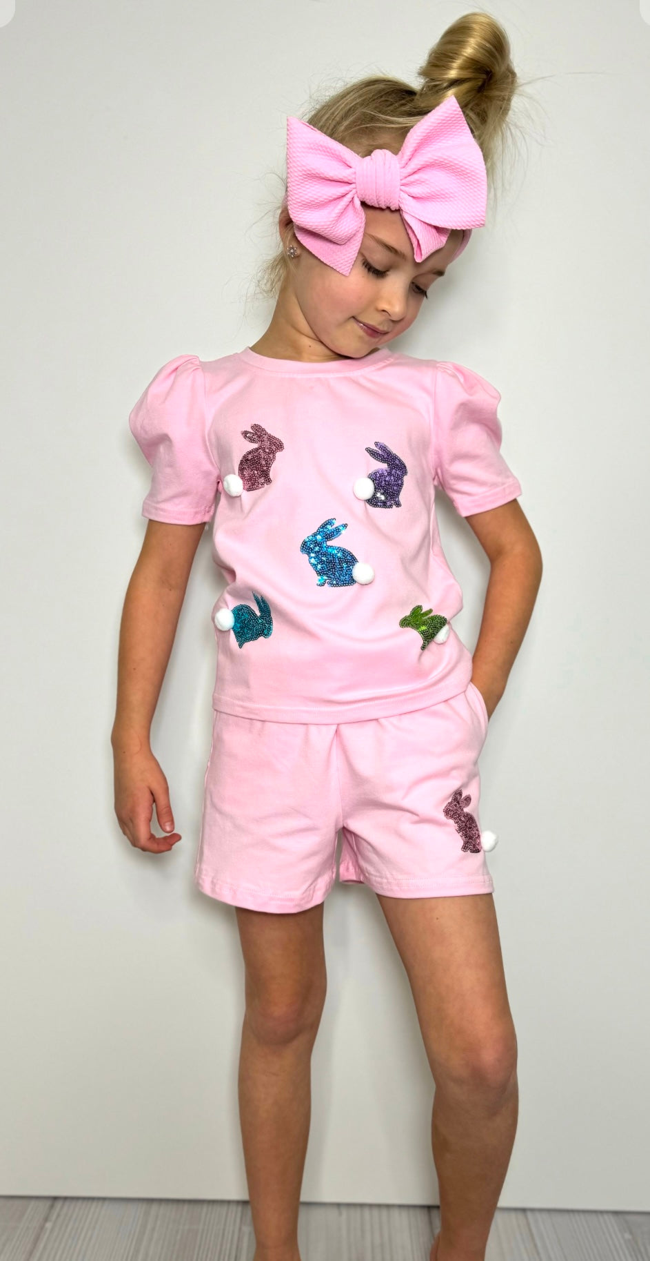 Sweet Sequin Bunny Girls Set By Clover Cottage