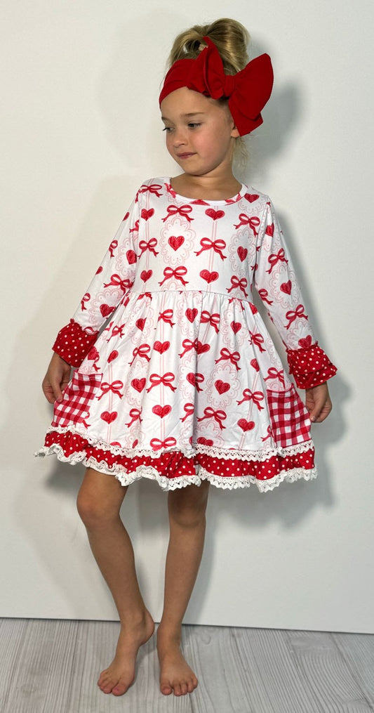 Sweetheart Ribbons Dress by Clover Cottage