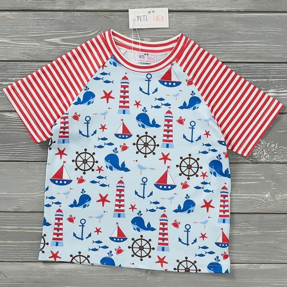 Pre-Order Anchors Away Boys Tee by Pete + Lucy