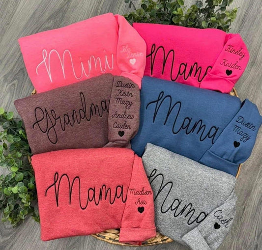 Embroidered Crew Neck