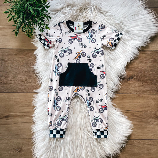 Motocross Infant Romper by TwoCan