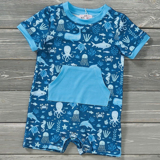 Pre-Order Under The Sea Boys Infant Romper by Pete + Lucy