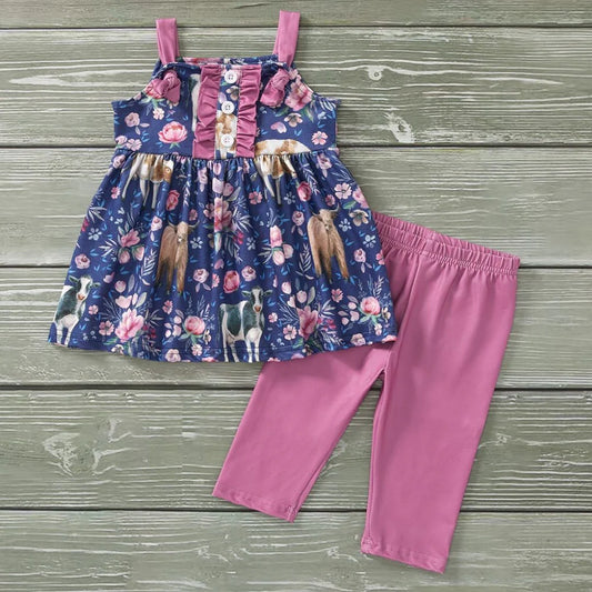 Moo In Bloom Capri Set By Pete + Lucy