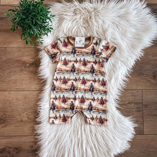 Cattle Drive Infant Romper By TwoCan