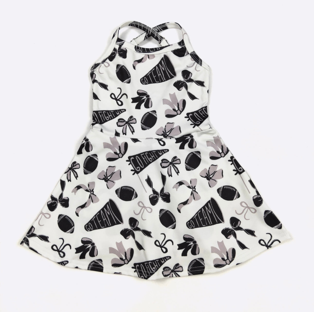 Go Team! Black Girls Athletic Dress
