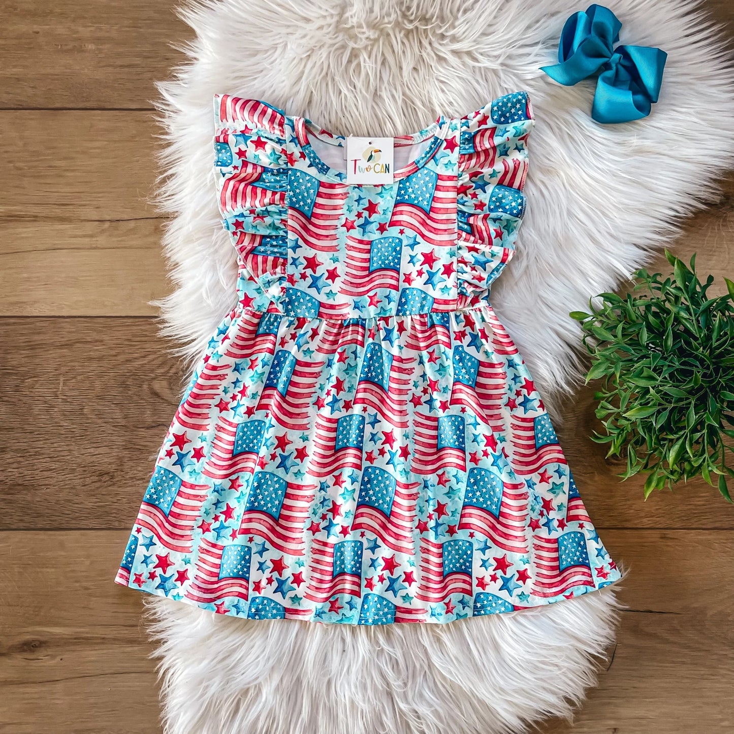 Flowing Flags Girls Dress by TwoCan