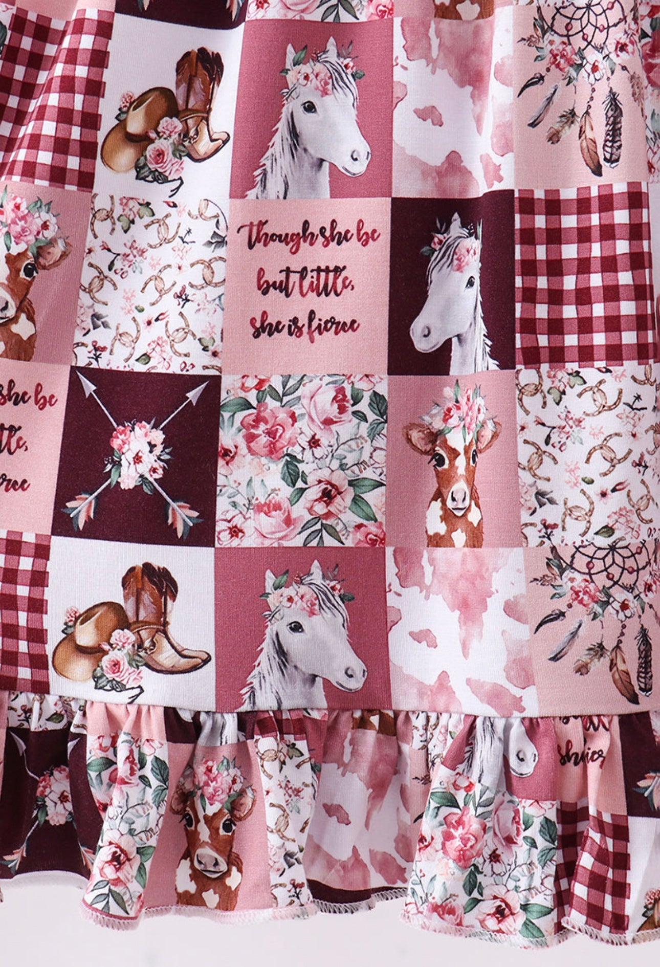 Pink Checkered Farm Bamboo Dress By HoneyDew