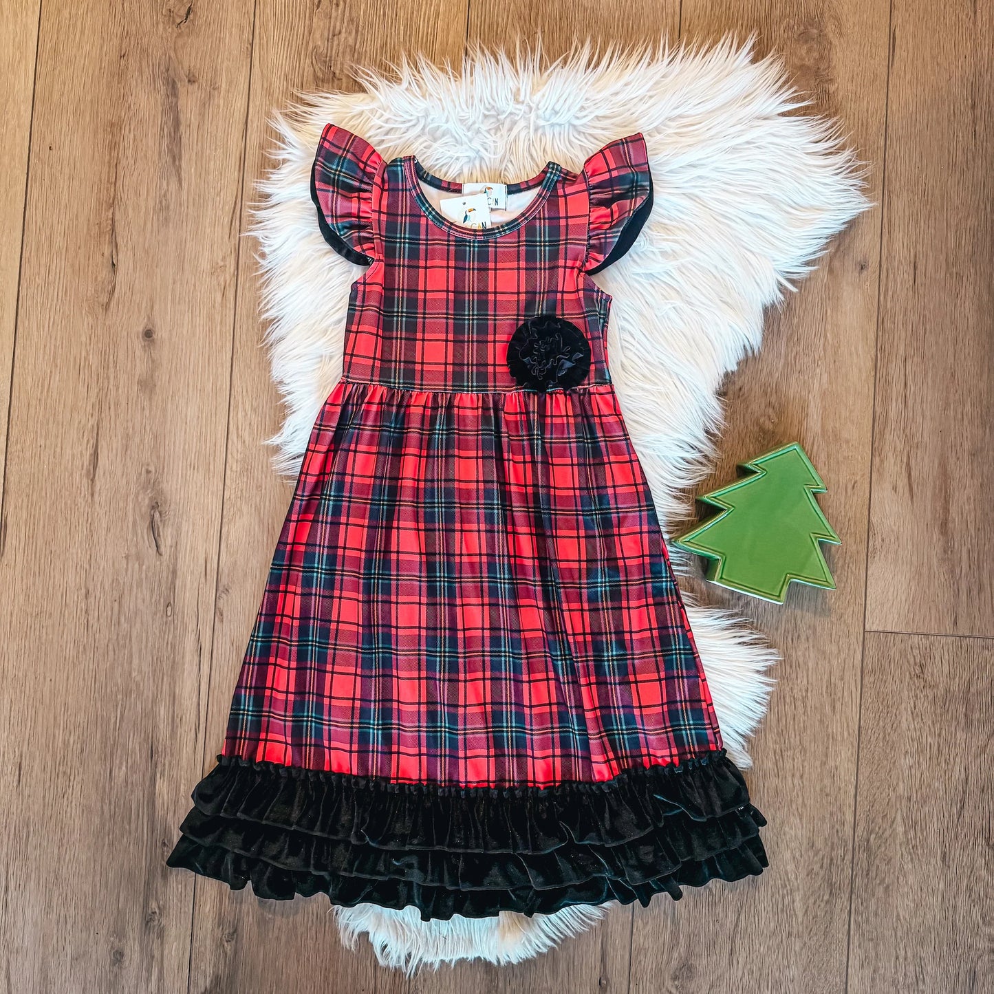 Red Plaid Maxi Dress By TwoCan