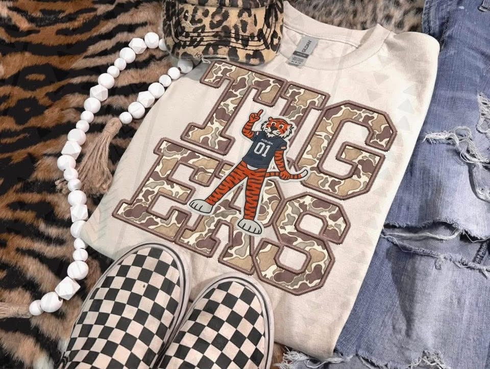 Camo Mascot Tee Kids Long Sleeve