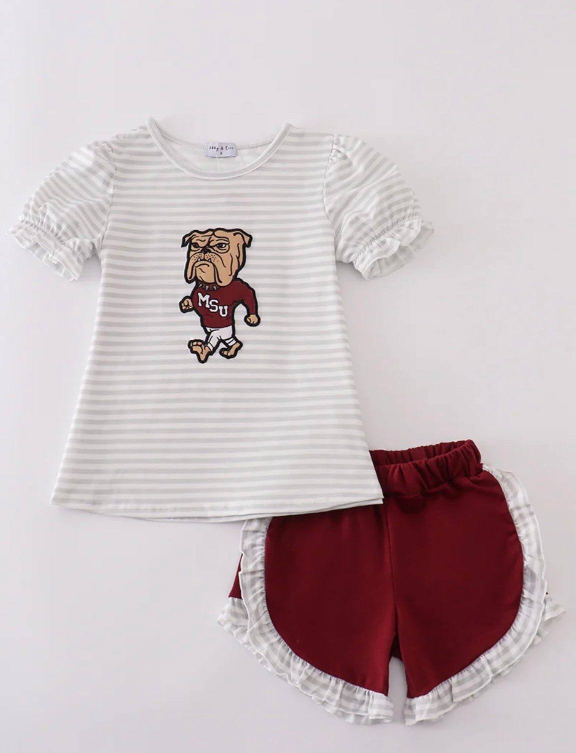 Maroon Mississippi Stripe Set