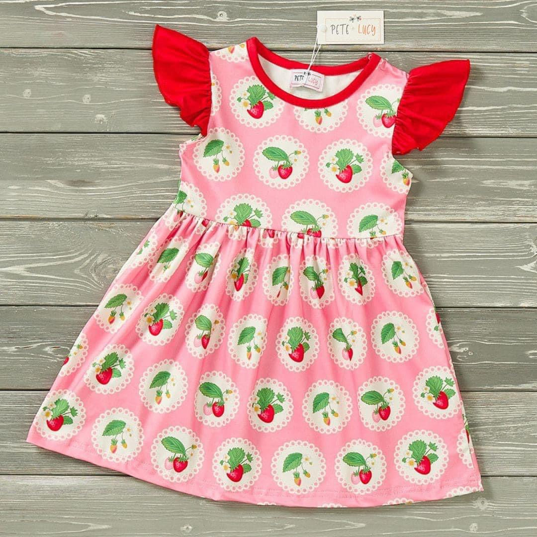 Simply Strawberry Dress by Pete + Lucy