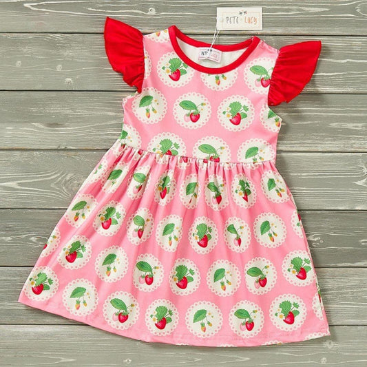 Simply Strawberry Dress by Pete + Lucy