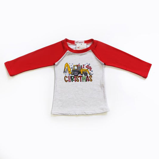I Dig Christmas Boys Raglan by Clover Cottage