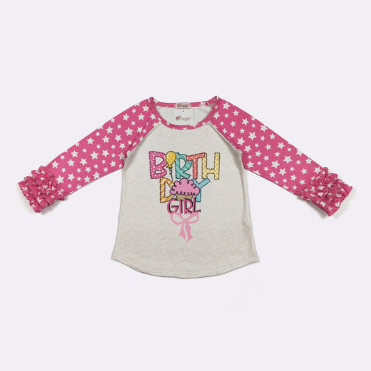 Birthday Girl Raglan By Clover Cottage
