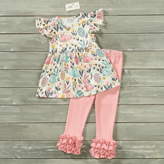 Bunnies In Bloom Pants Set by Pete + Lucy