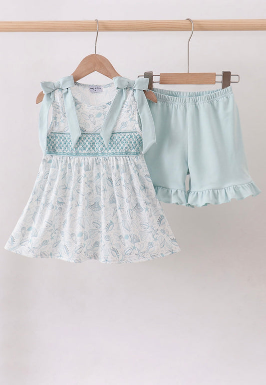 Sea Shell Ruffle Shorts Set