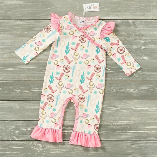 Boot Scootin’ Infant Romper by Pete + Lucy