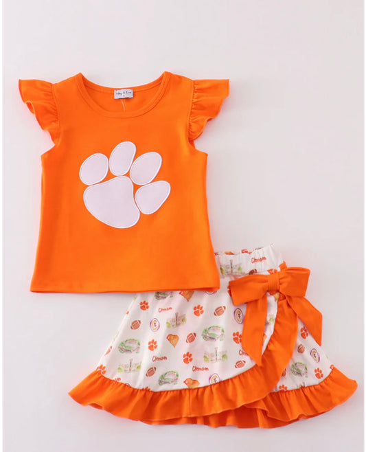 Orange Clemson Skort Set