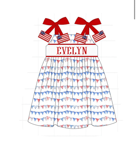 Pre-Order Patriotic Names Dress