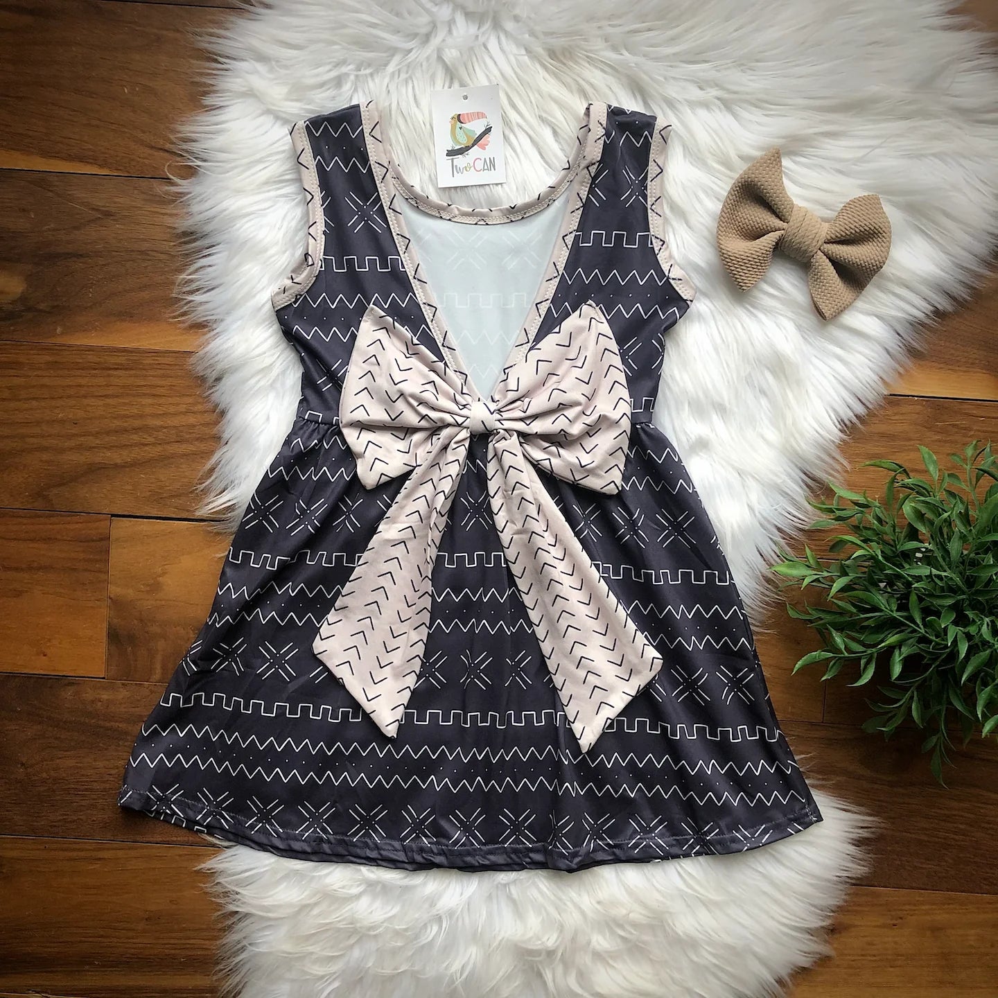 Tribal Vibes Bow Back Dress by TwoCan