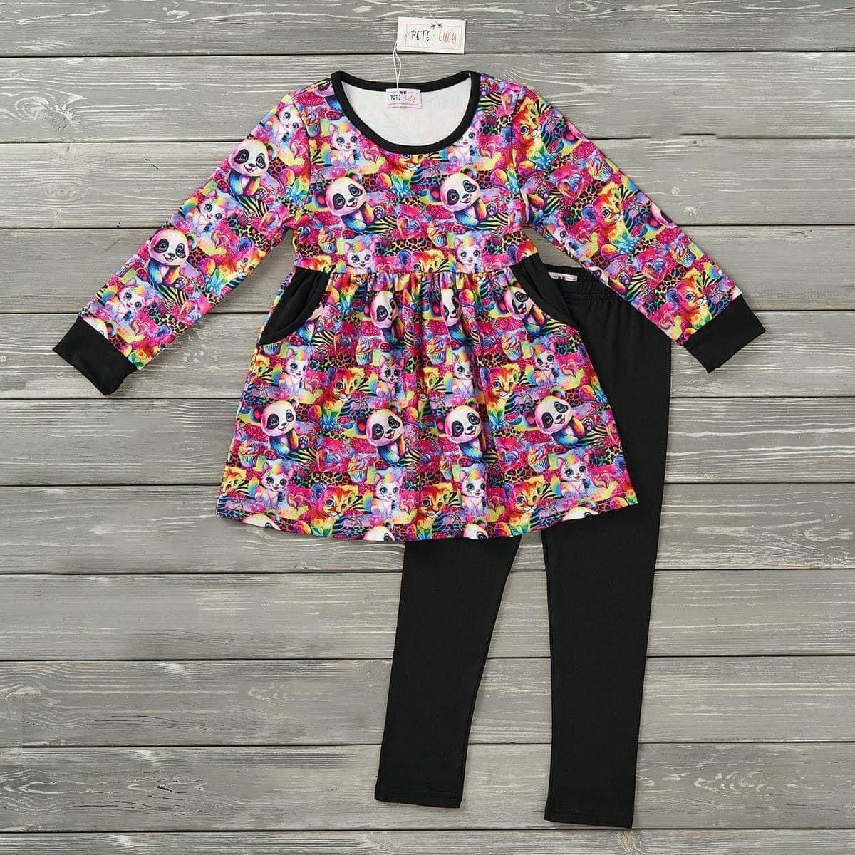 Neon Nostalgia (long sleeve) Pants Set by Pete + Lucy