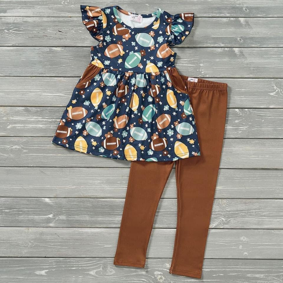 pre-Order Touchdown Pants Set (Short Sleeve) By Pete + Lucy