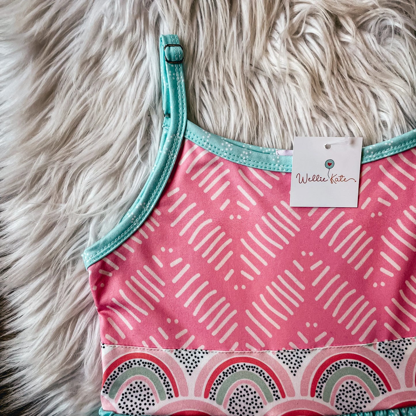 Pre-Order Pink Boho Tank Dress by Wellie & Kate