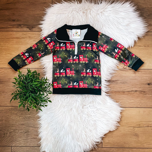 Christmas Train Quarter Zip by TwoCan