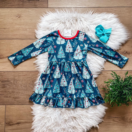 Christmas Holiday Trees Dress by Wellie Kate