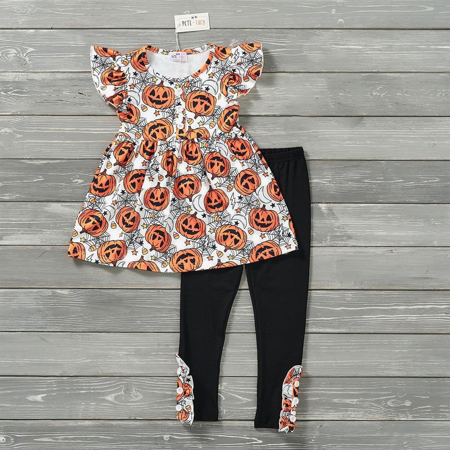 Pre-Order Just Jack-O-Lanterns Pants Set by Pete + Lucy