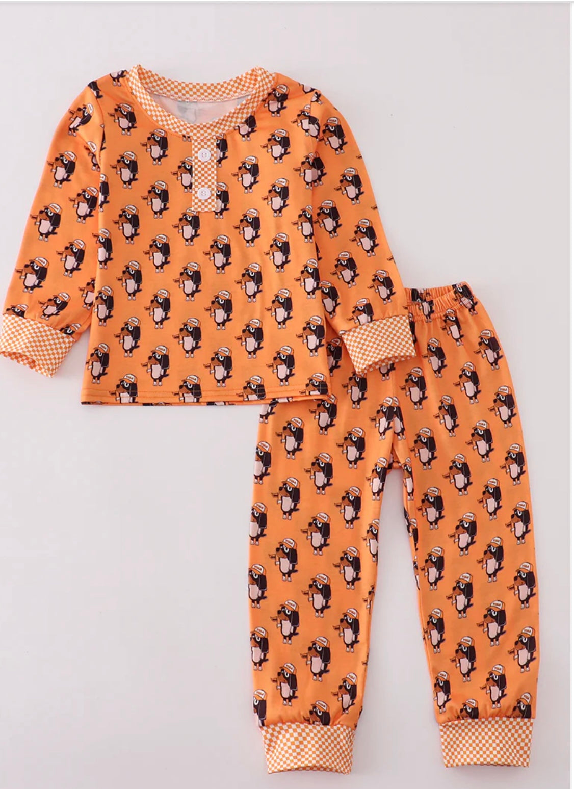 Orange Tennessee Go VOLS Print Pajamas Pants Set
