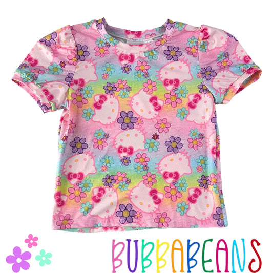 Hello Pretty Puff Sleeve Tee by Bubbabeans