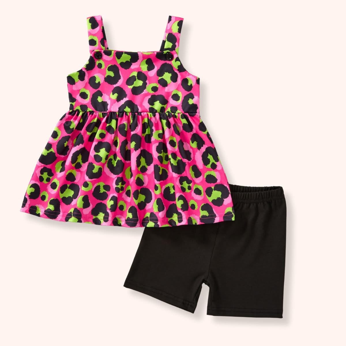Neon Leopard Short Set By Pete + Lucy