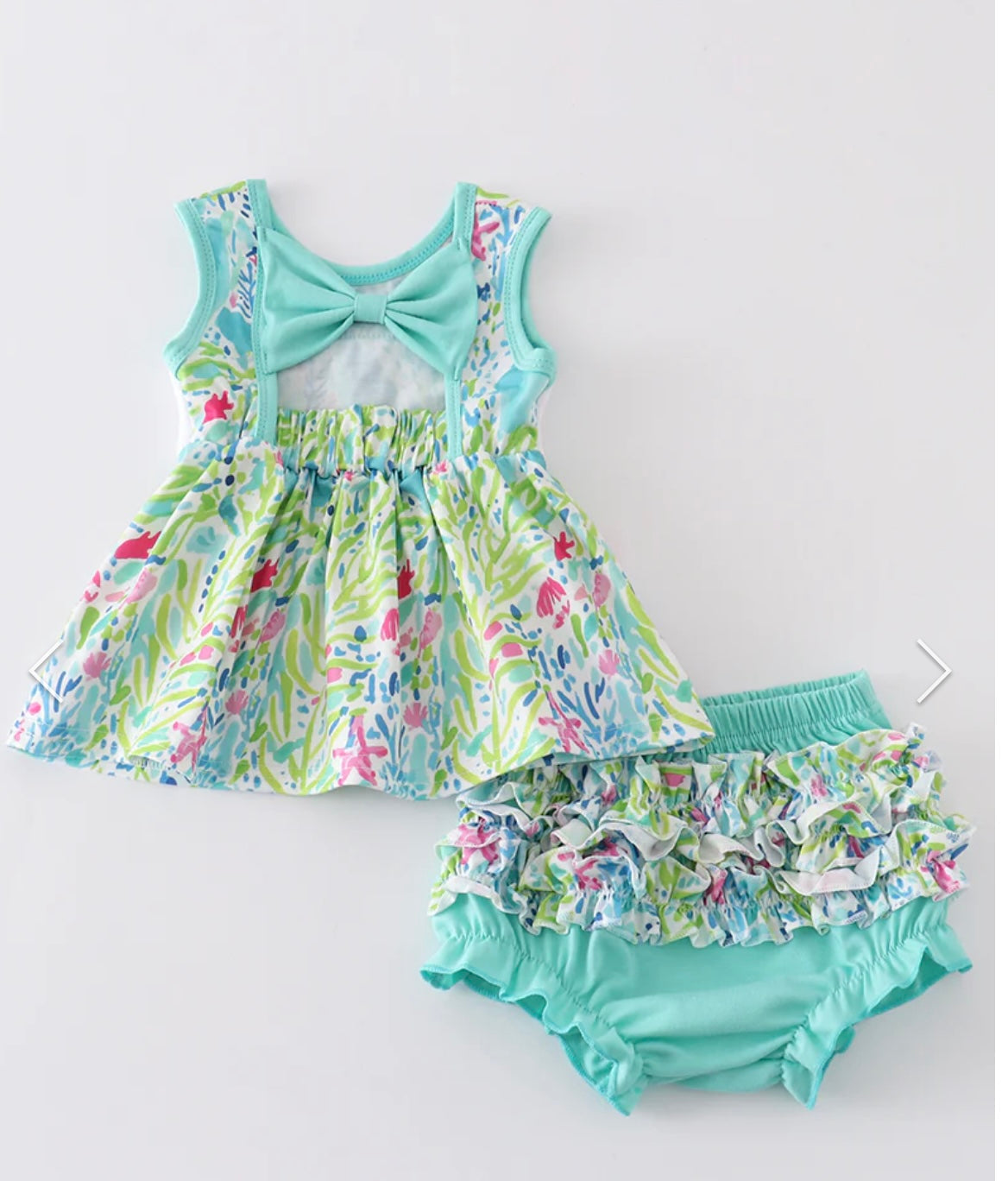 Green Print Mamas Girl Bummie Set from Honeydew