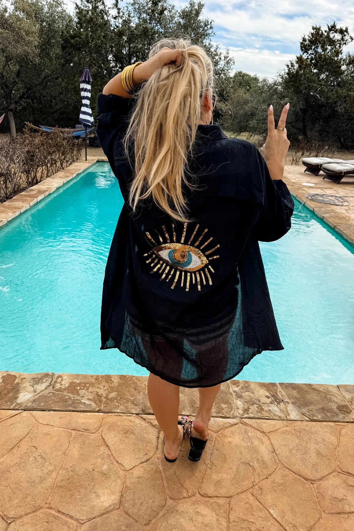 Pre-Order Santorini Shade Gauzy Top