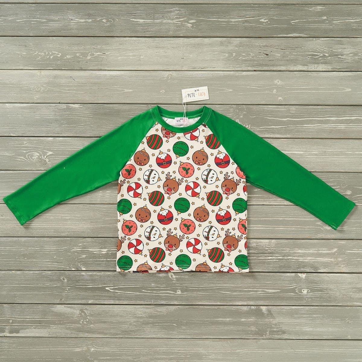 Christmas Ornaments Boys Tee by Pete + Lucy