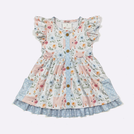 Piglet Petals Dress By Clover Cottage