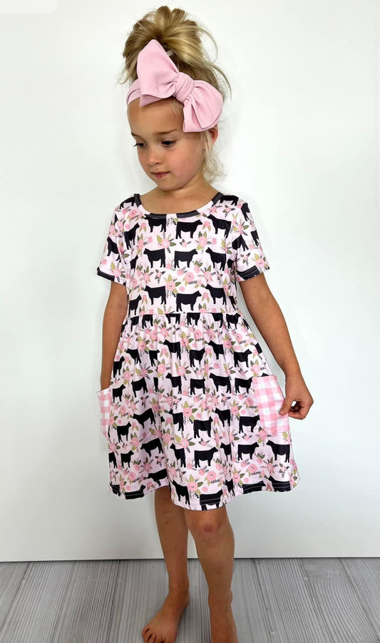 Cow Blossoms Dress by Clover Cottage