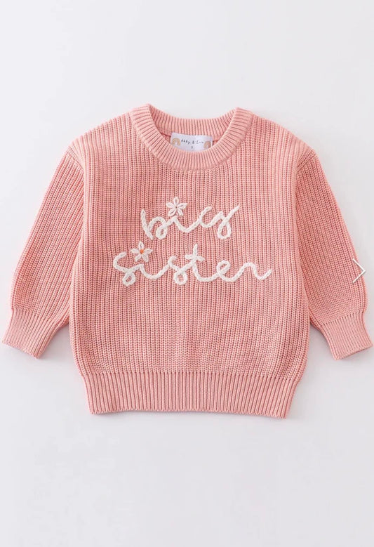 Big Sister Embroidered Sweater by HoneyDew