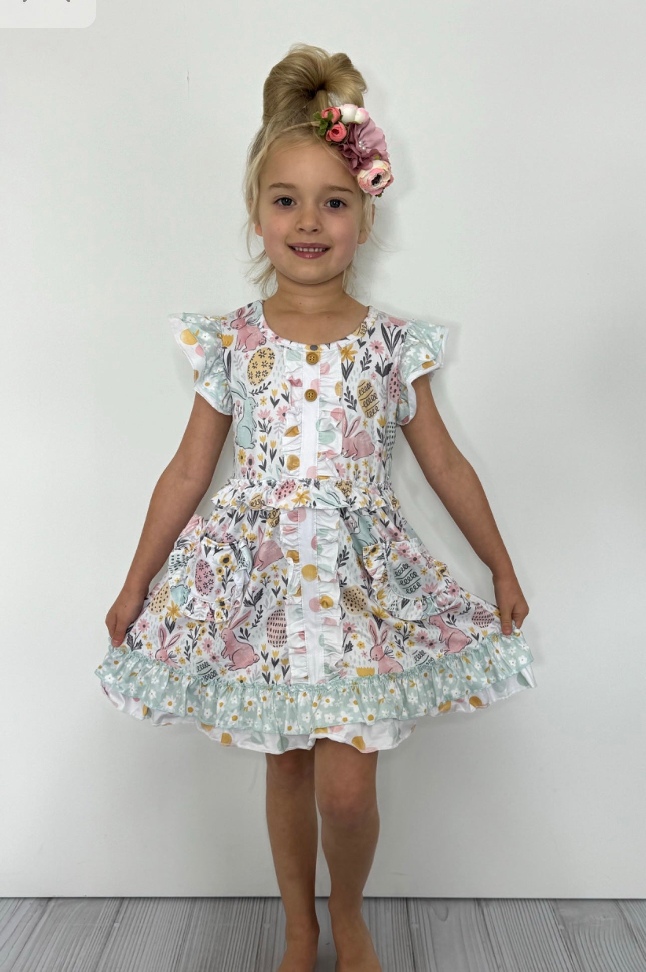 Daffodil Bunny Dress by Clover Cottage