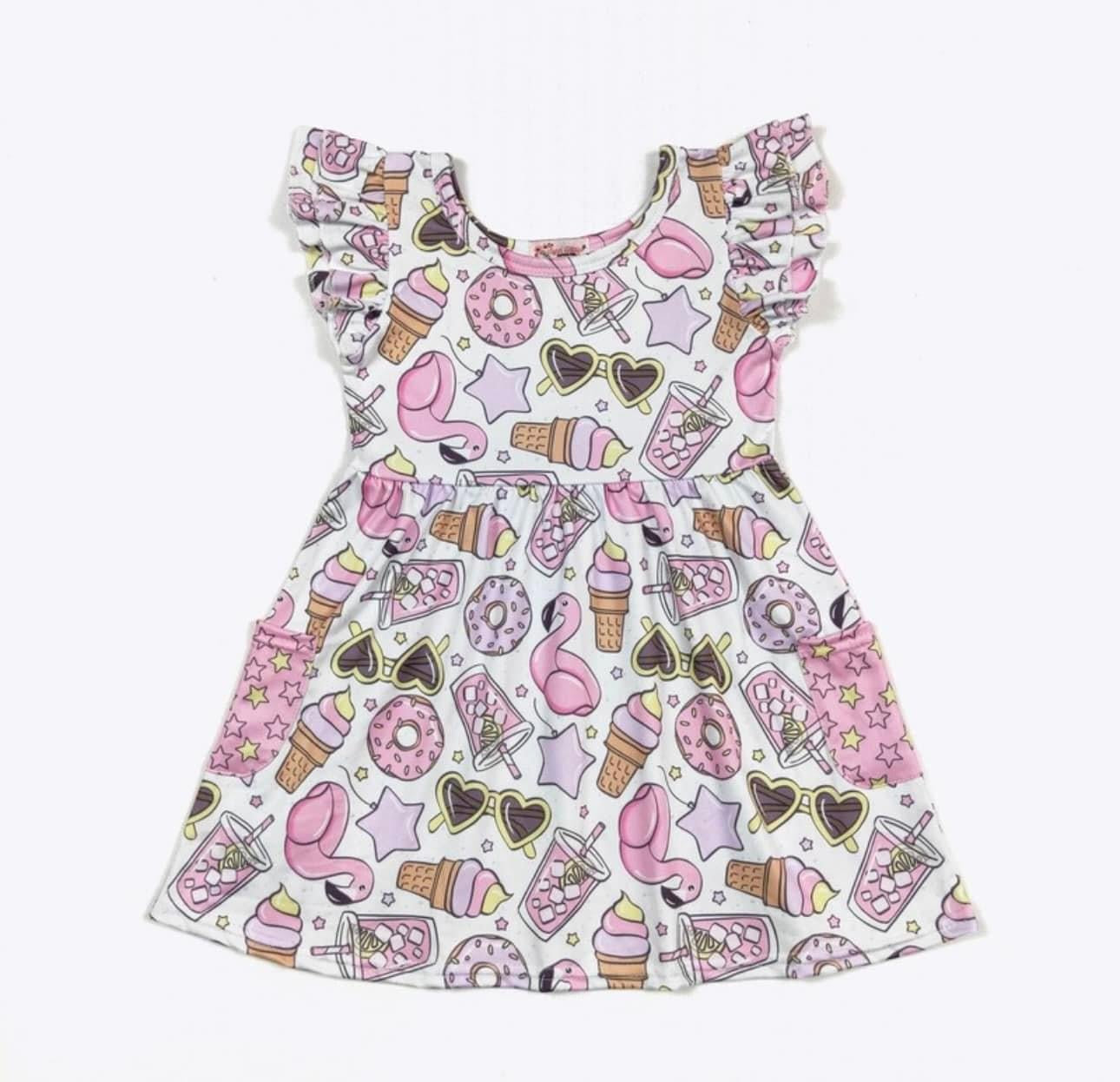 Summer Star Girls Dress by Clover Cottage