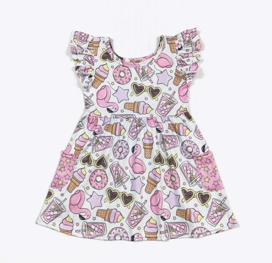 Summer Star Girls Dress by Clover Cottage
