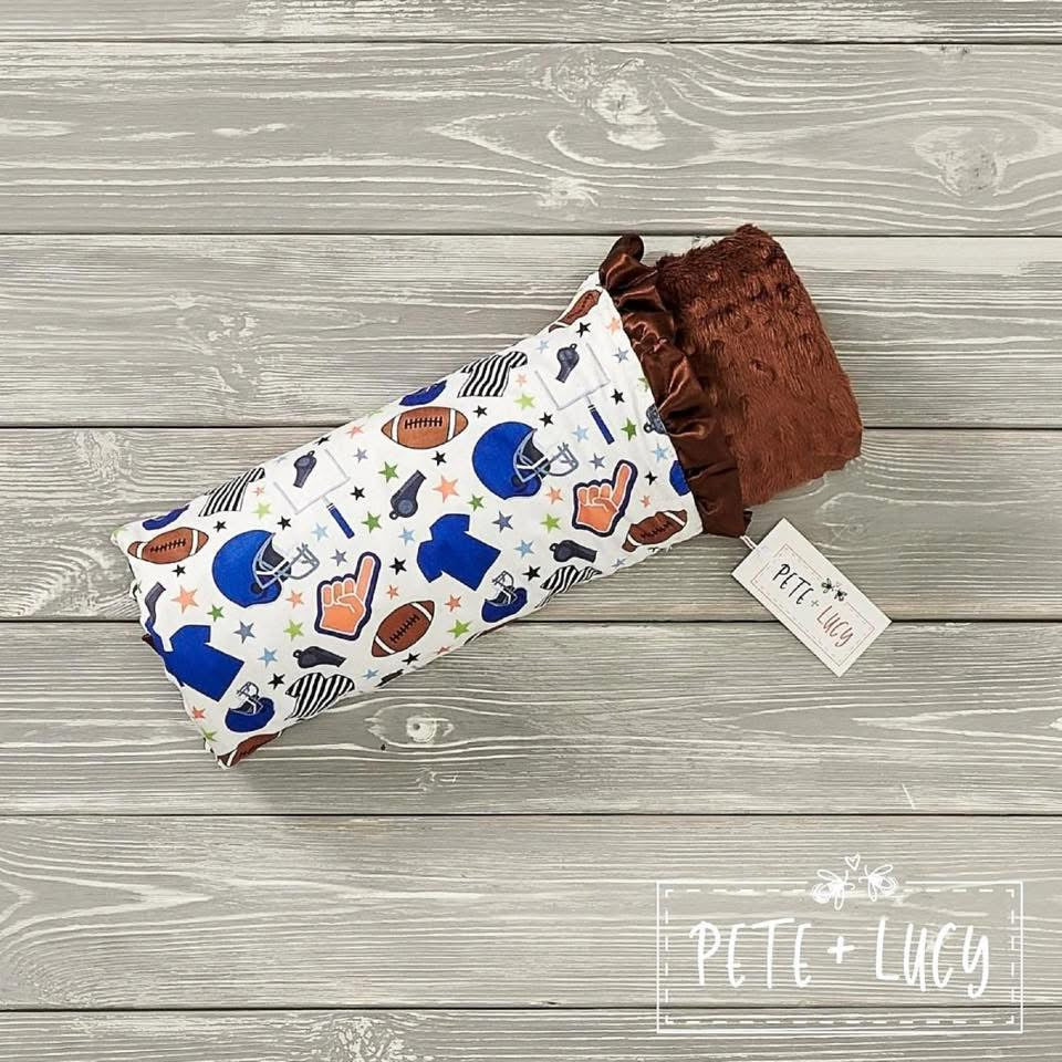 Family Football Minky Blanket By Pete + Lucy