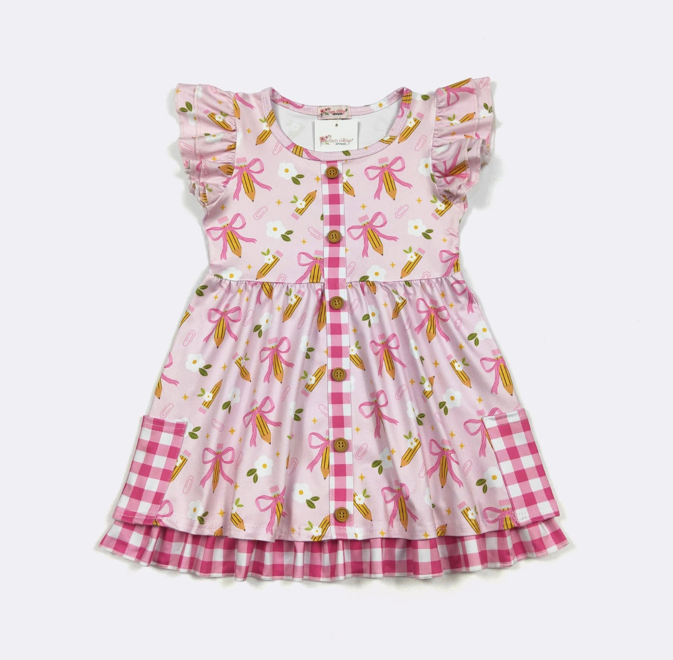 Pink Coquette Pencil Dress By Clover Cottage