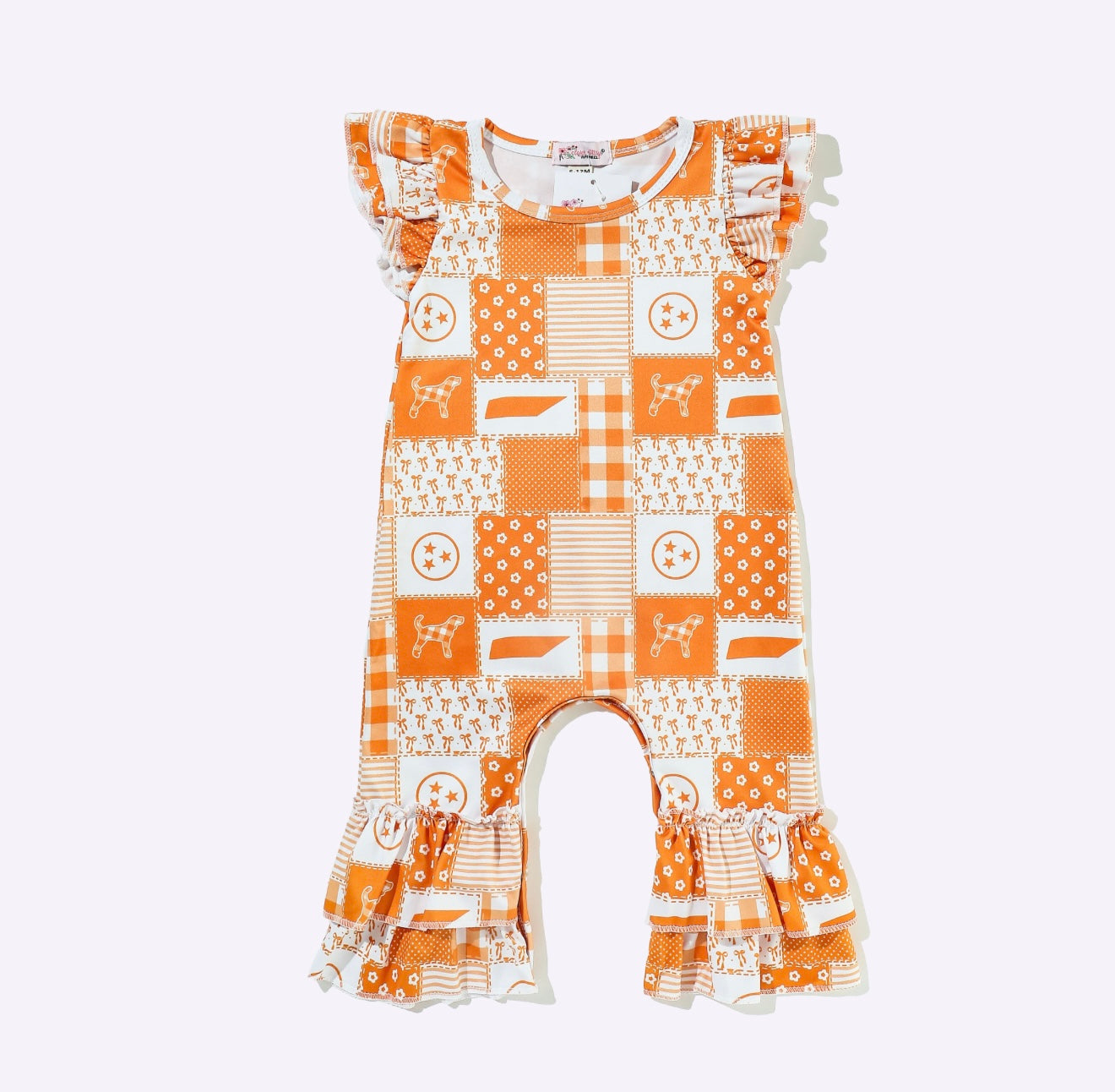 Patchwork TN Baby Romper By Clover Cottage