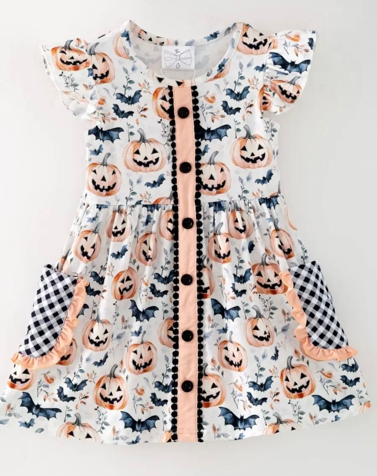 Orange Halloween Boo-Tique Pocket Dress