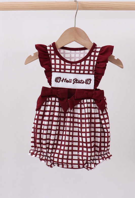 Mississippi Hail State Ruffle Gingham Bubble