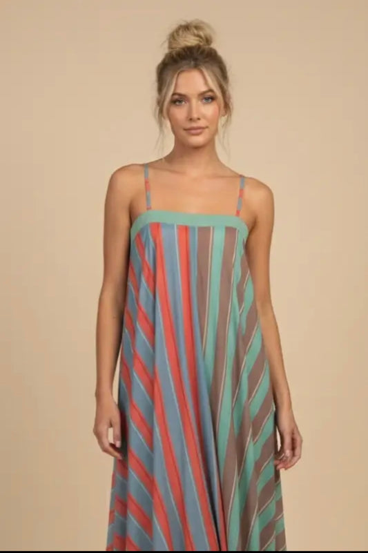 Serafina Striped Maxi Dress